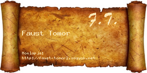 Faust Tomor névjegykártya